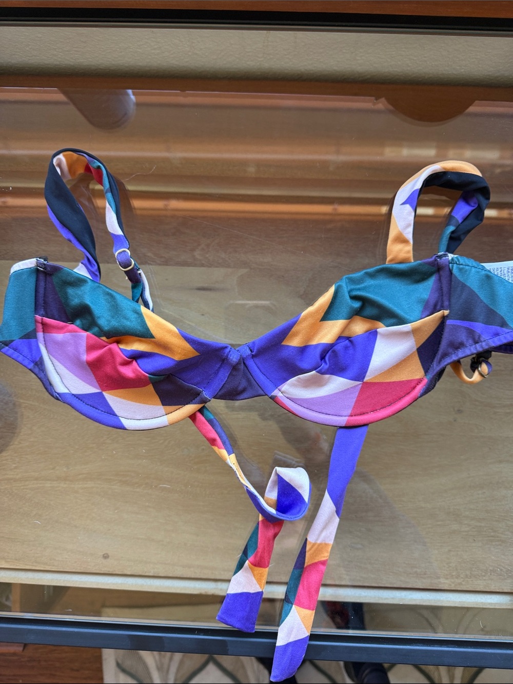 Farm Rio NWOT geo bikini top L
